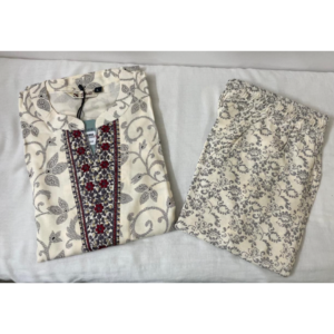 White premium reyon 2 piece sets