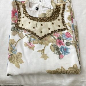 Jewelneck Georgette aline kurti