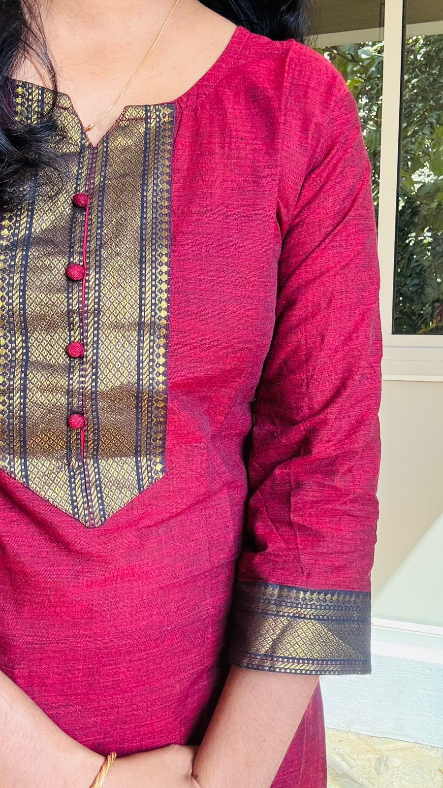 chetinad cotton side cut kurti - Image 4