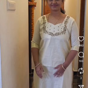 Handwork Kerala Side cut Kurti