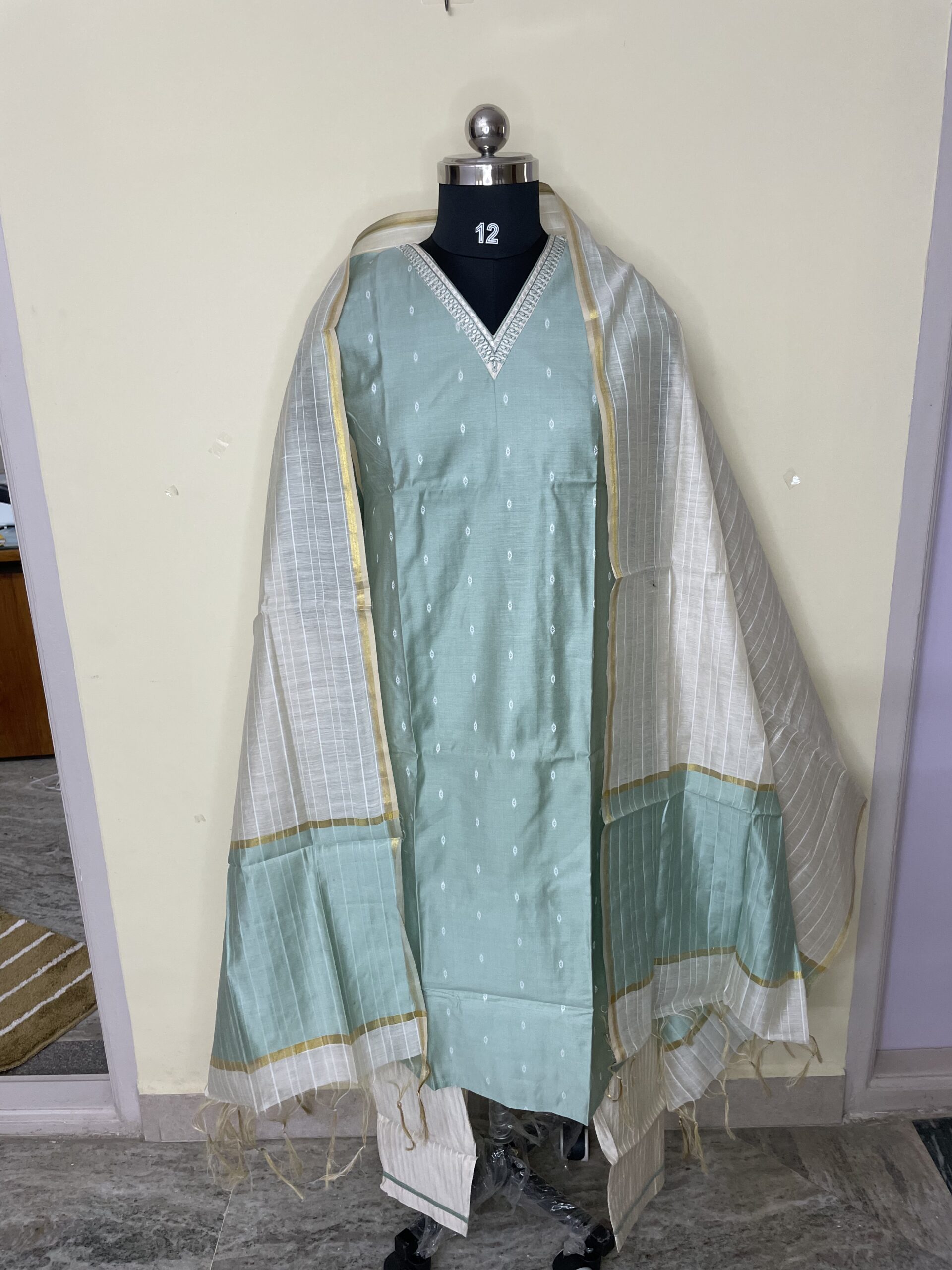 Raw silk 3 piece suit