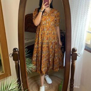 Kalamkari Design Cotton Maxi