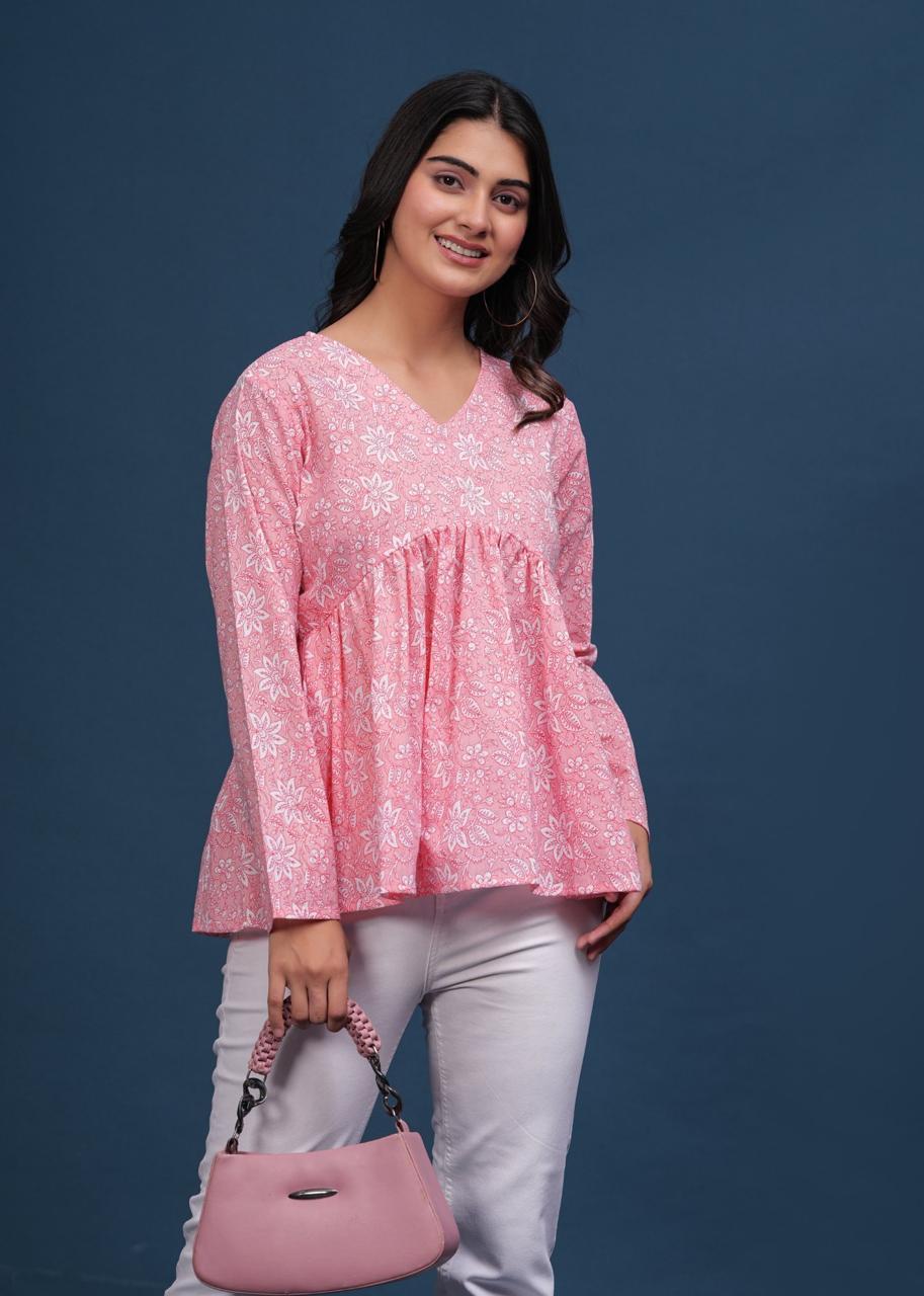 Pink peplum top - Image 2