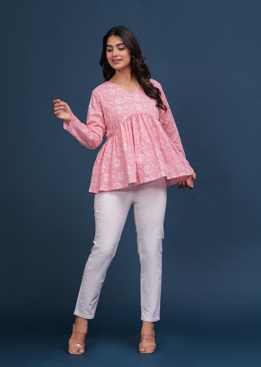 Pink peplum top - Image 3