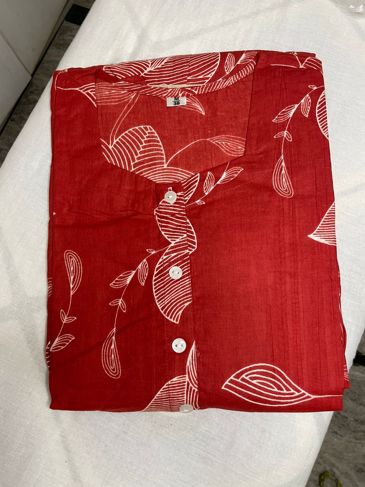 Pure Cotton Red Maxi - Image 4