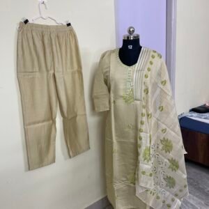 MUL Chanderi 3 piece set